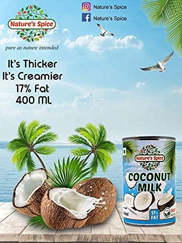 Nature's Spice - Pure as Nature Intended Nature\'s Spice - Pure as Nature Intended Pure & Natural Coconut Milk With 17% Fat Combo Pack Of 2 X 400Ml (800Ml)