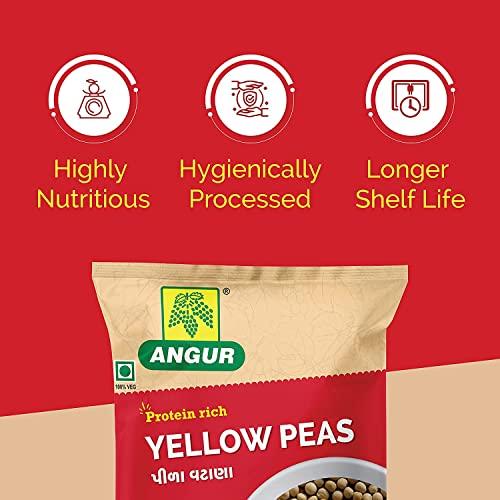 ANGUR Angur Yellow Peas 500g | Pack of 2 | Peele matar, Matar Dal - 1Kg