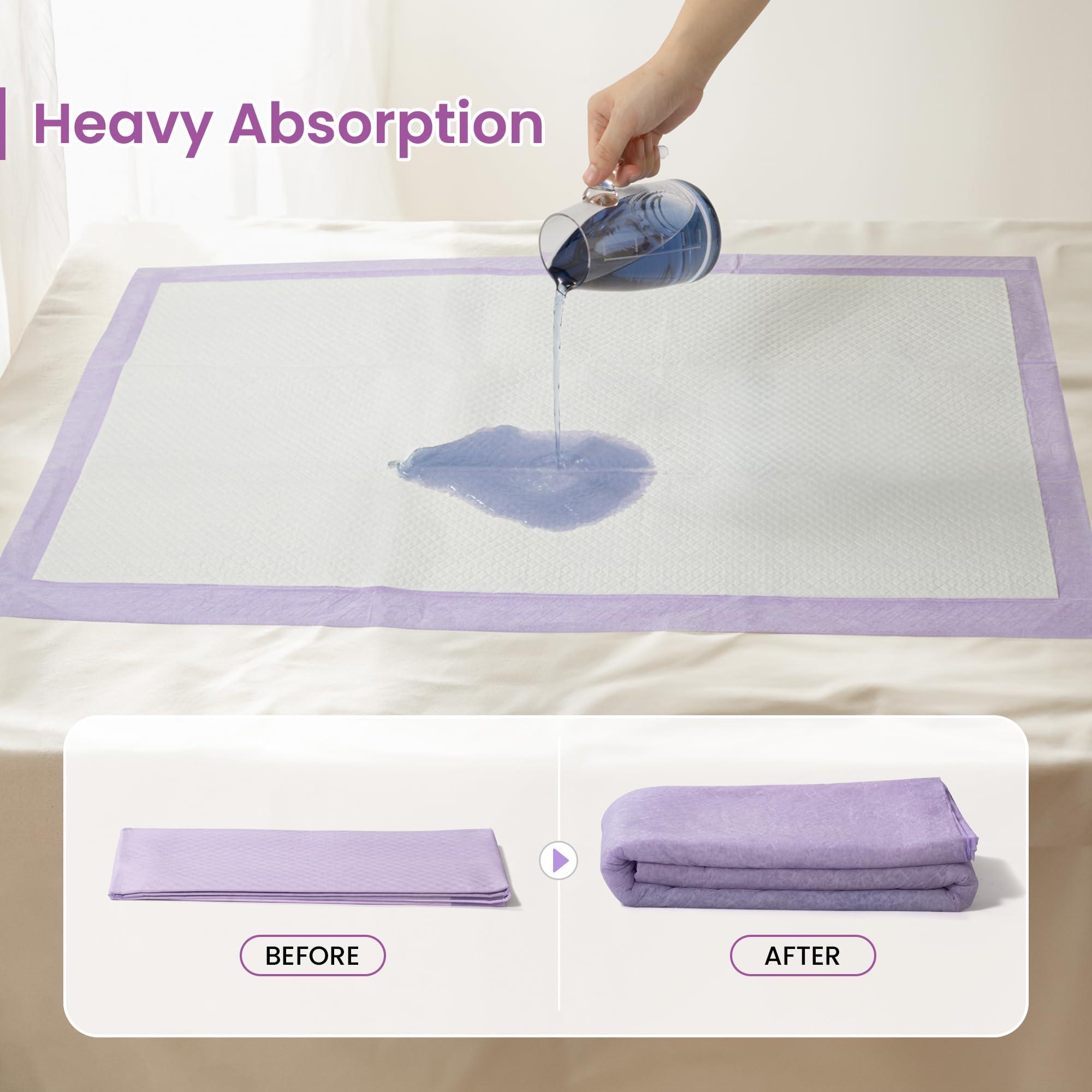 Buyockss Disposable Underpads Incontinence Bed Pads 24\"X36\" Disposable Chux Pads Ultra Absorbent Waterproof Furniture Protection