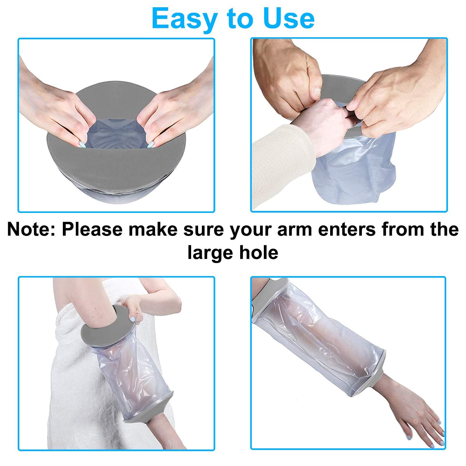 JuoPool PICC Line Shower Cover, Waterproof PICC Line Sleeve, Reusable IV Protector for Bath, Cast Cover Bag for Arm or Elbow Wounded