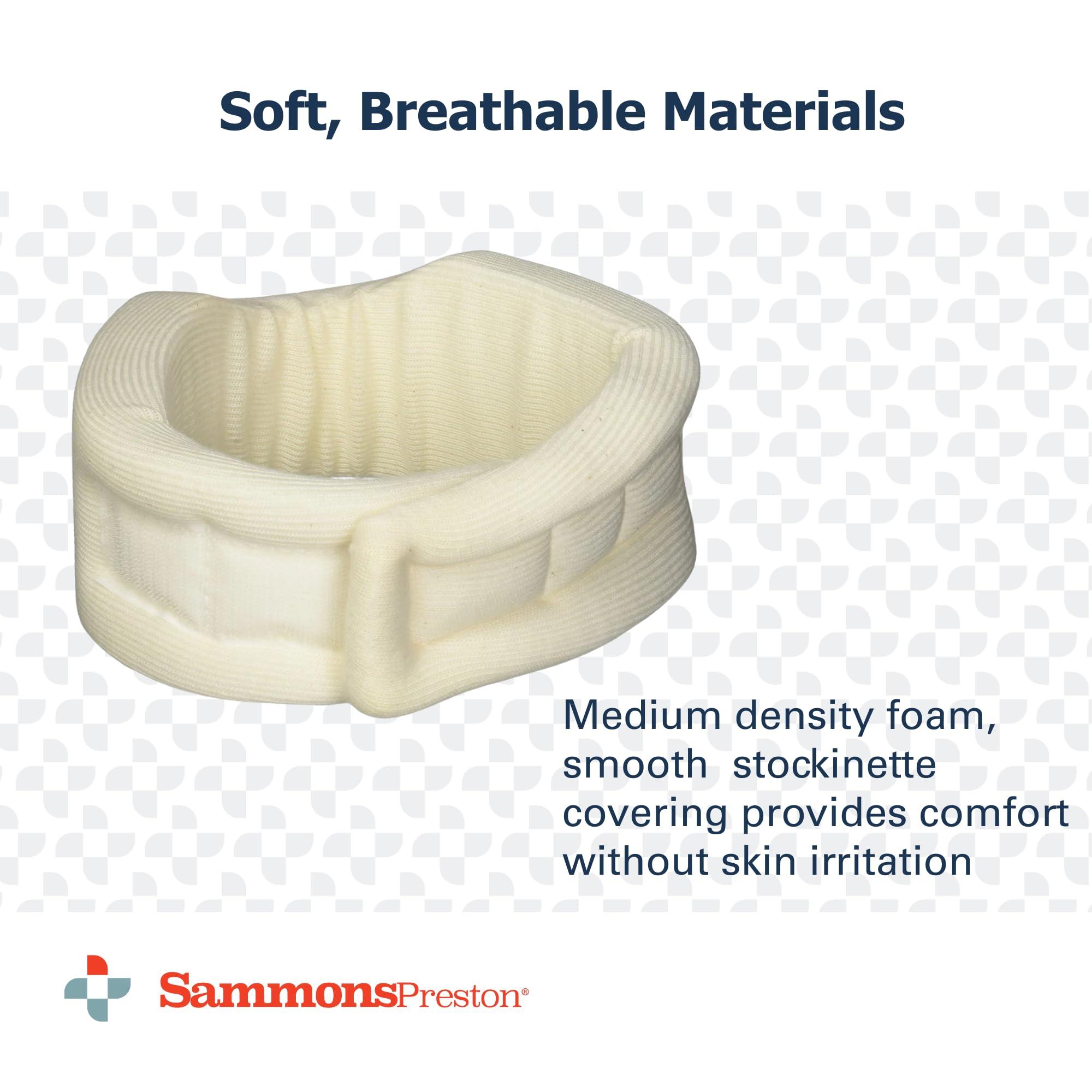Sammons Preston Rolyan Universal Contour Cervical Collar Brace, Cream Color, 2\"