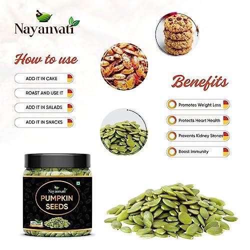 Nayanvati Nayanvati Raw Pumpkin and Sunflower Seeds for Eating Protein (500 gm) Fibre Rich Food For Immunity Booster Diet Food 250 gm each