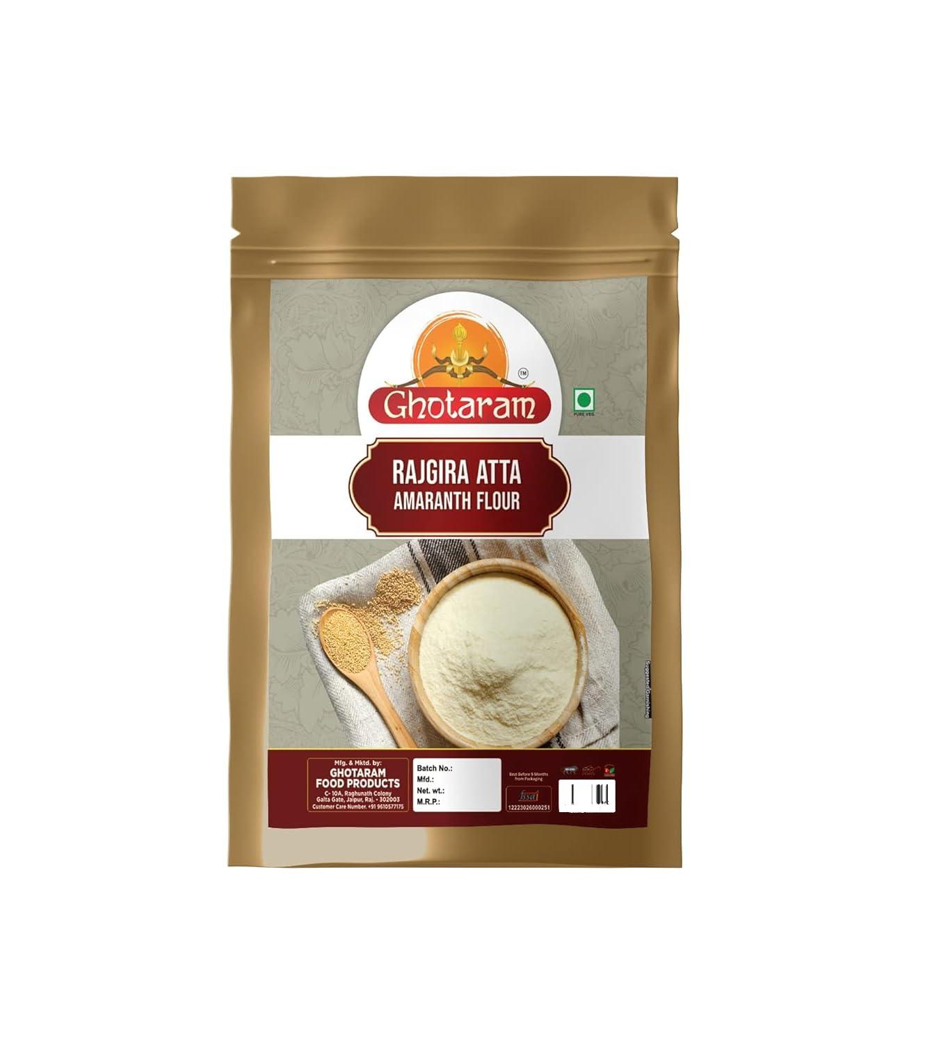 GHOTARAM Ghotaram Amaranth/Amarnath Rajgiri Millet Atta Flour/Rajgira/Ramdana/Chola Atta Kingseed Atta Rich in protein, Calcium and Iron-4980g