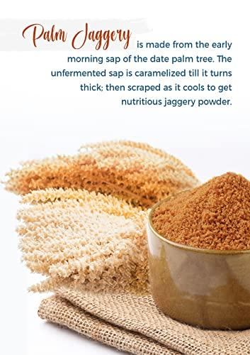 Rural Treasures Natural Pure Date Palm Jaggery Powder | No Chemicals, No Preservatives | Bella, Bellam, Thati, Desi Gud, Gur, Karupatti Mittai, Khajoor, Khajur, Palmyra, Pana, Panai Vellam, Sugar | 300 g Pouch