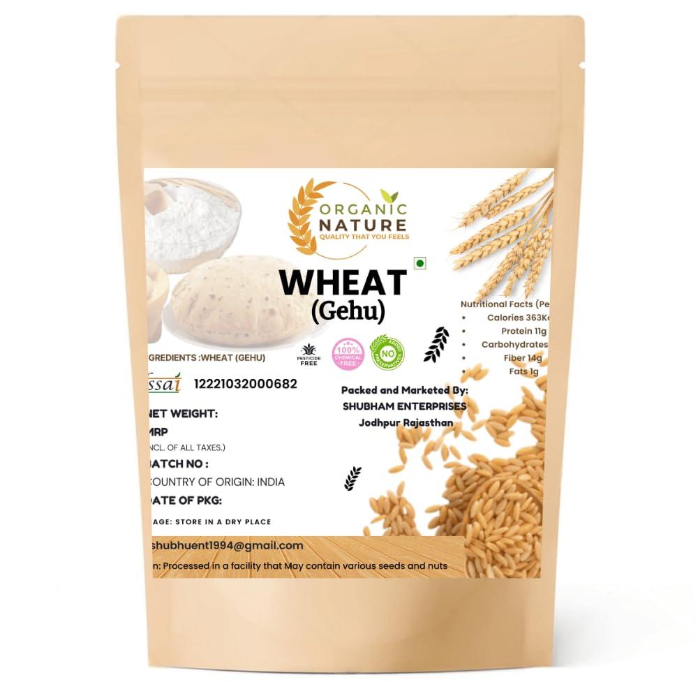 ORGANIC NATURE Organic Nature MP Sharbati Wheat Fresh from Farms | No Mixture | No Preservatives | Washed and Dried (Pack of 400 gms)