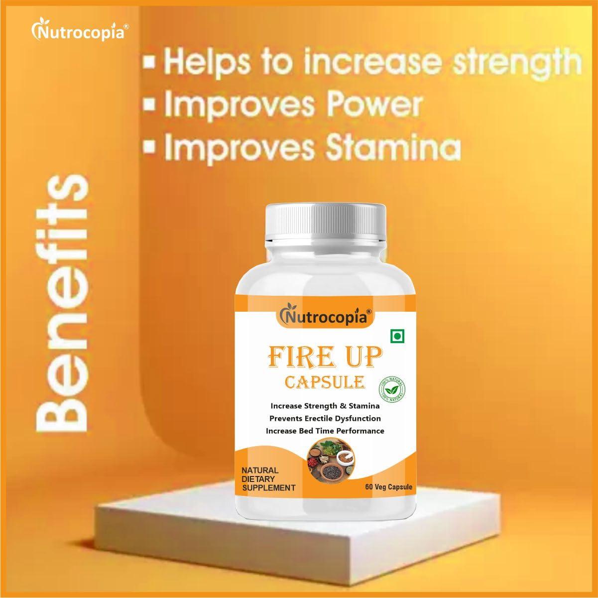 Nutrocopia Nutrocopia Fire Up Capsule - Natural Dietary Supplement (60 Caps) Pack of 1