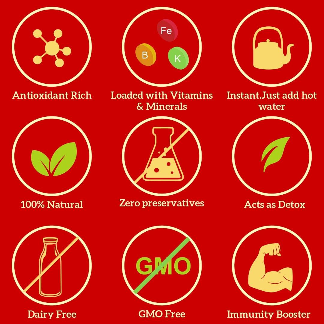 PLANTER'S CHOICE Planter\'s Choice -200 Gms Instant & Immunity Boosting Rich Cardamom Tea - Black Tea infused with Organic Jaggery Granules and fresh Cardamom - Healthy & No Acidity Tea.Just Add Hot Water for a Ready Cup!100 % Natural Ingredients - Zero Preservatives