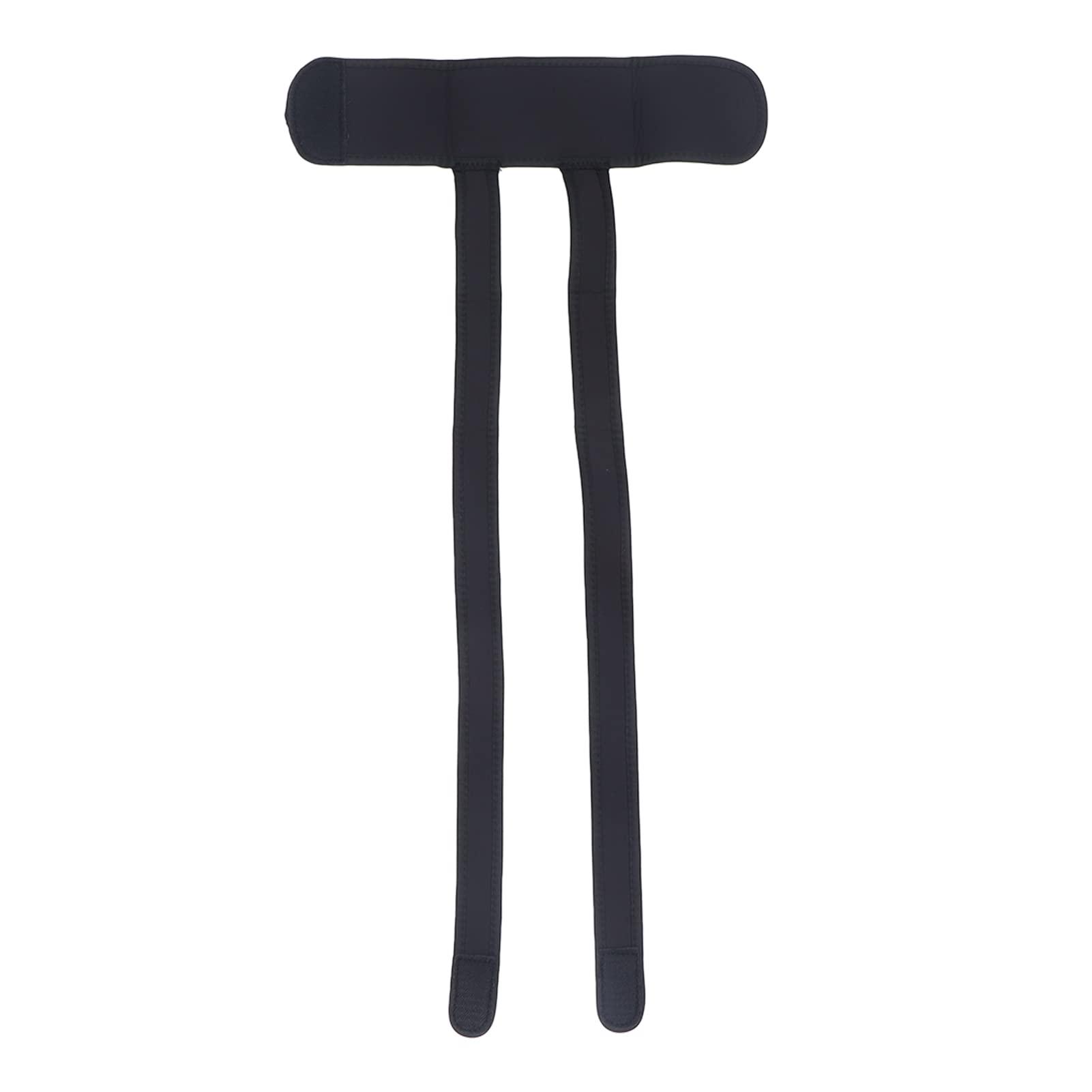 Luroze Wheelchair Safety Foot Strap 35x70cm Hand Washable Wheelchair Foot Strap Black Color Fixed Outdoors