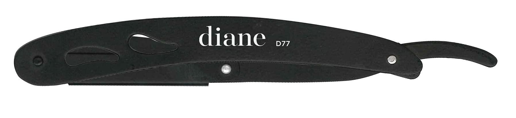 Diane Diane Professional Straight Edge Shaving Razor, Black, 0.15 lb