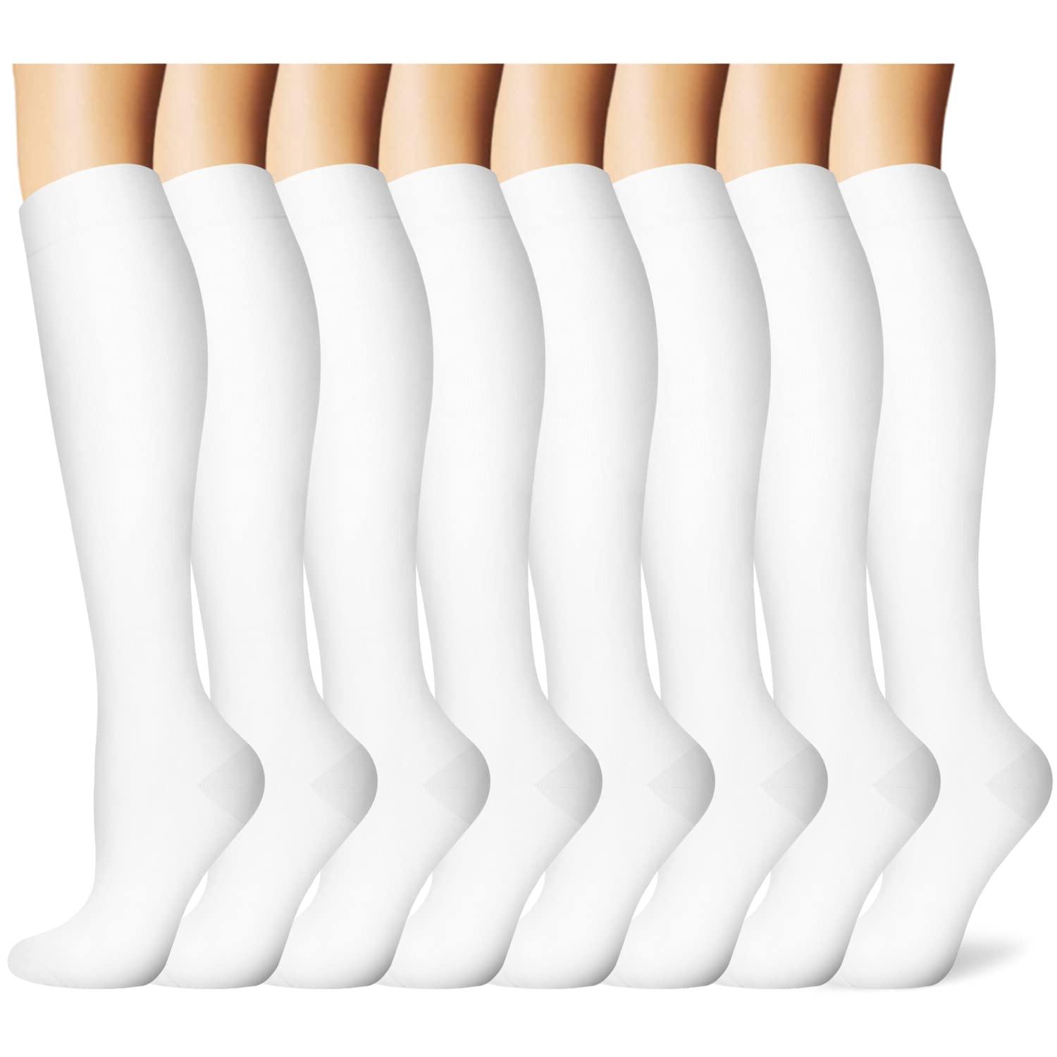 Iseasoo Compression Socks For Men & Women Circulation-Best For Medical Running Hiking Cycling 15-20 mmHg(S/M)