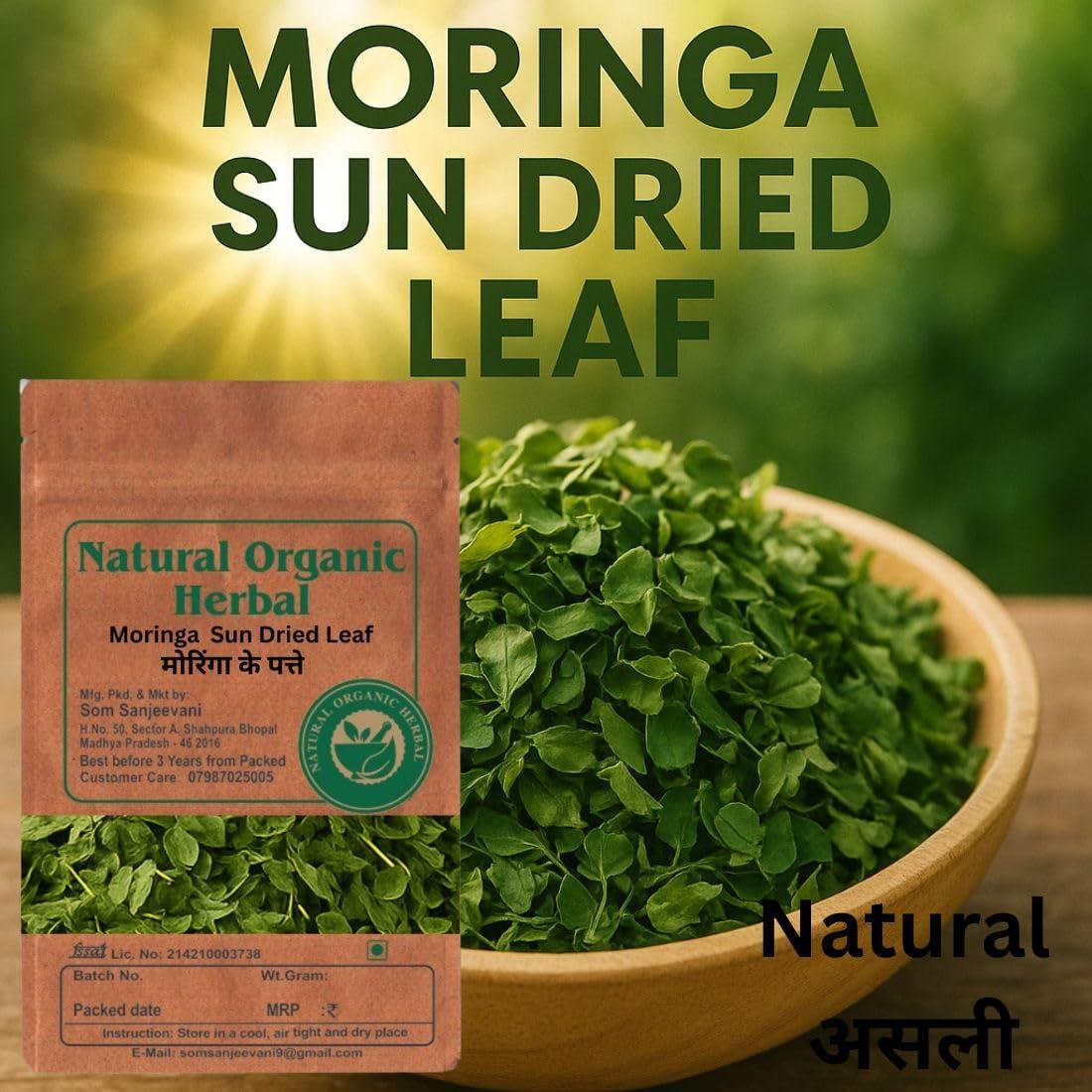 NATURAL ORGANIC HERBAL Natural Organic Herbal Moringa Sun Dried Leaf -50g -Pure- No Mixing-enriched with vitamins and nutrients- -