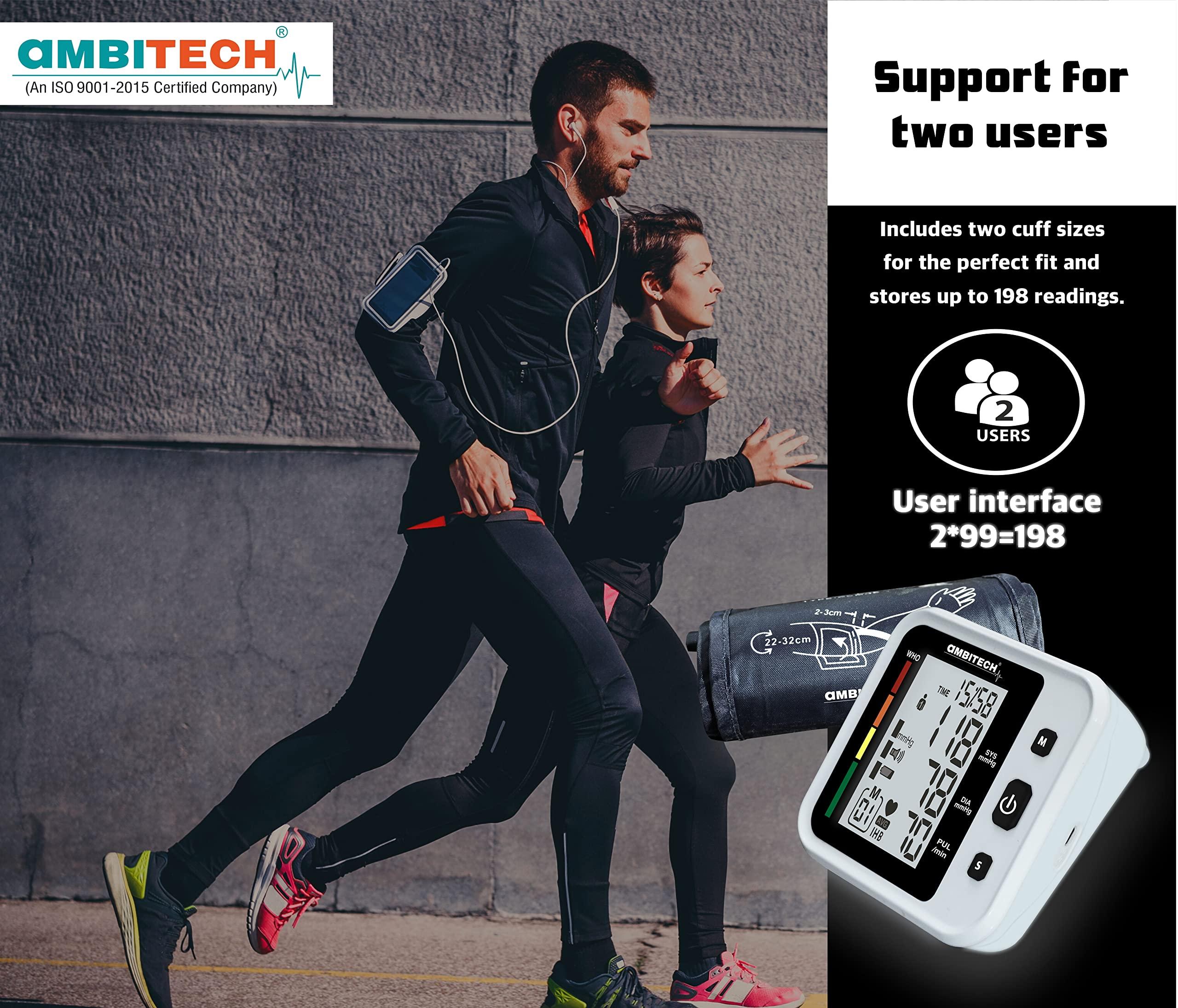 AMBITECH AmbiTech Fully Automatic Digital Blood Pressure Monitor With USB Port and AmbiTech Digital Thermometer (Made in India) (2 Year Warranty)