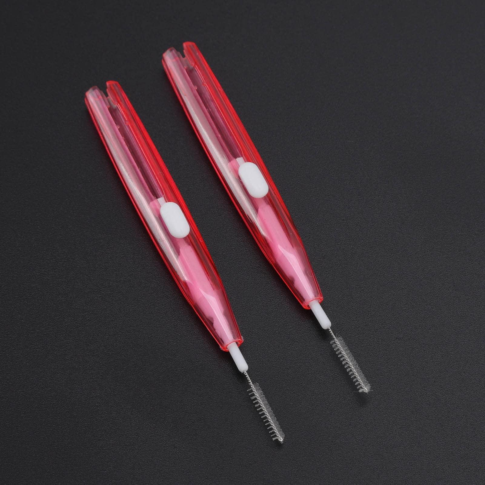 FAYY Interdental Brush, 60Pcs Braces Cleaner for Orthodontic Care for Children (Pink)