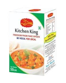 SARA OM SARA Combo Pack of 8 (400gm) |Black salt Powder (50gx2) +Rock salt Powder (50gx2) + Meetha soda Powder (50g) + Chaat Masala (50g) + Kitchen King Masala(50gx1) + Amchur (50gx1), Healthy Spices