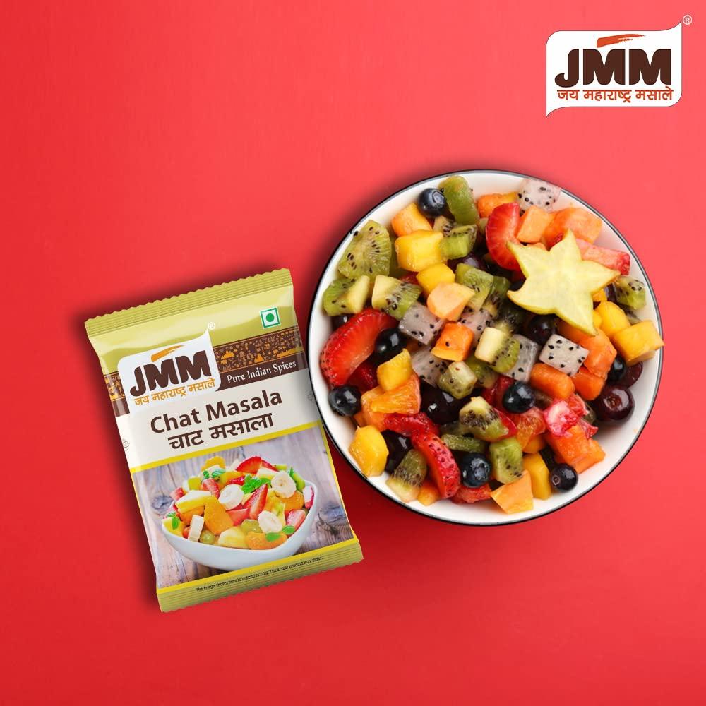 JMM JAI MAHARASHTRA MASALE Jai Maharashtra MASALE Chat Masala, Pure Indian Spices, Taste of 70 Years' Experience, Since 1952, Natural Maharashtrian Flavor, No Artificial Colors or Flavor Added (250 GM)
