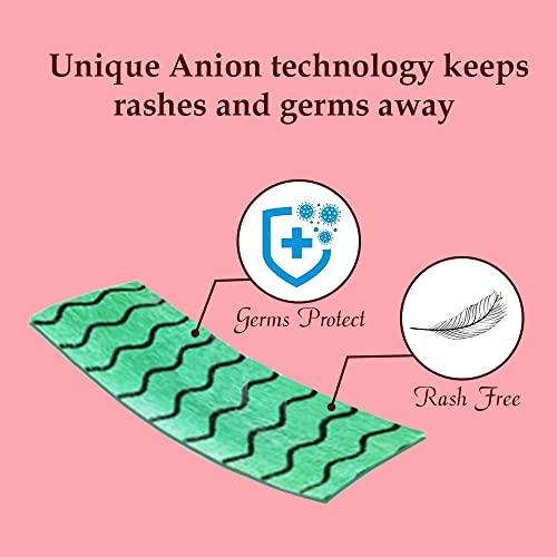 Snowy Snowy Maxi Extra Large Anion Soft Cotton Cover Pads, Large Pads for Heavy Flow, Cotton XXL Sanitary Pads, Anion Strip in Pads, Pack of Two (16 Pads)