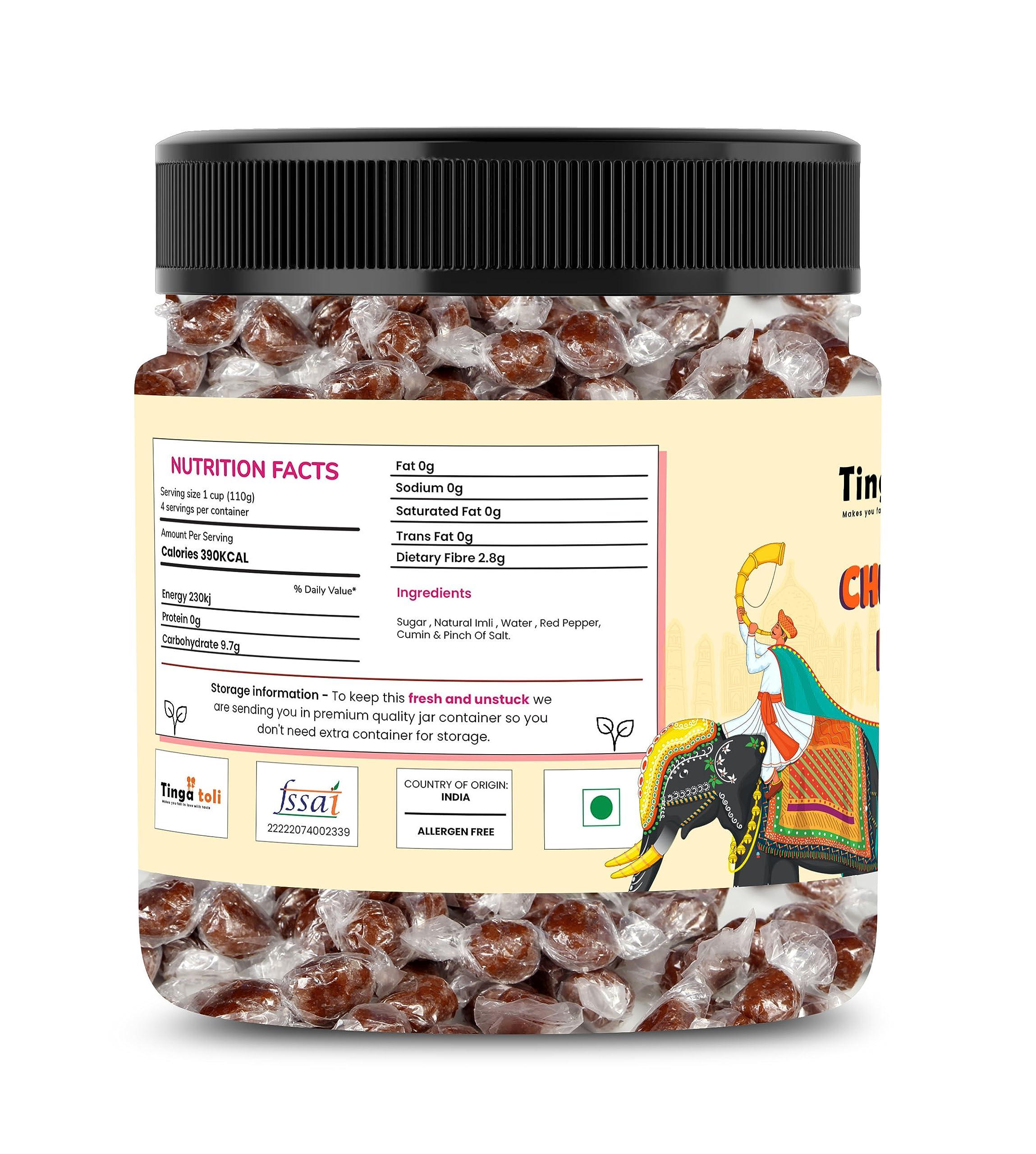 Tinga toli TINGA TOLIEmli Candy Imli Candy Khatti Meethi Imly Chulbuli Emli Tamarind Twist Candy Twisted Emly Candy [Jar Pack] (100 Grams)