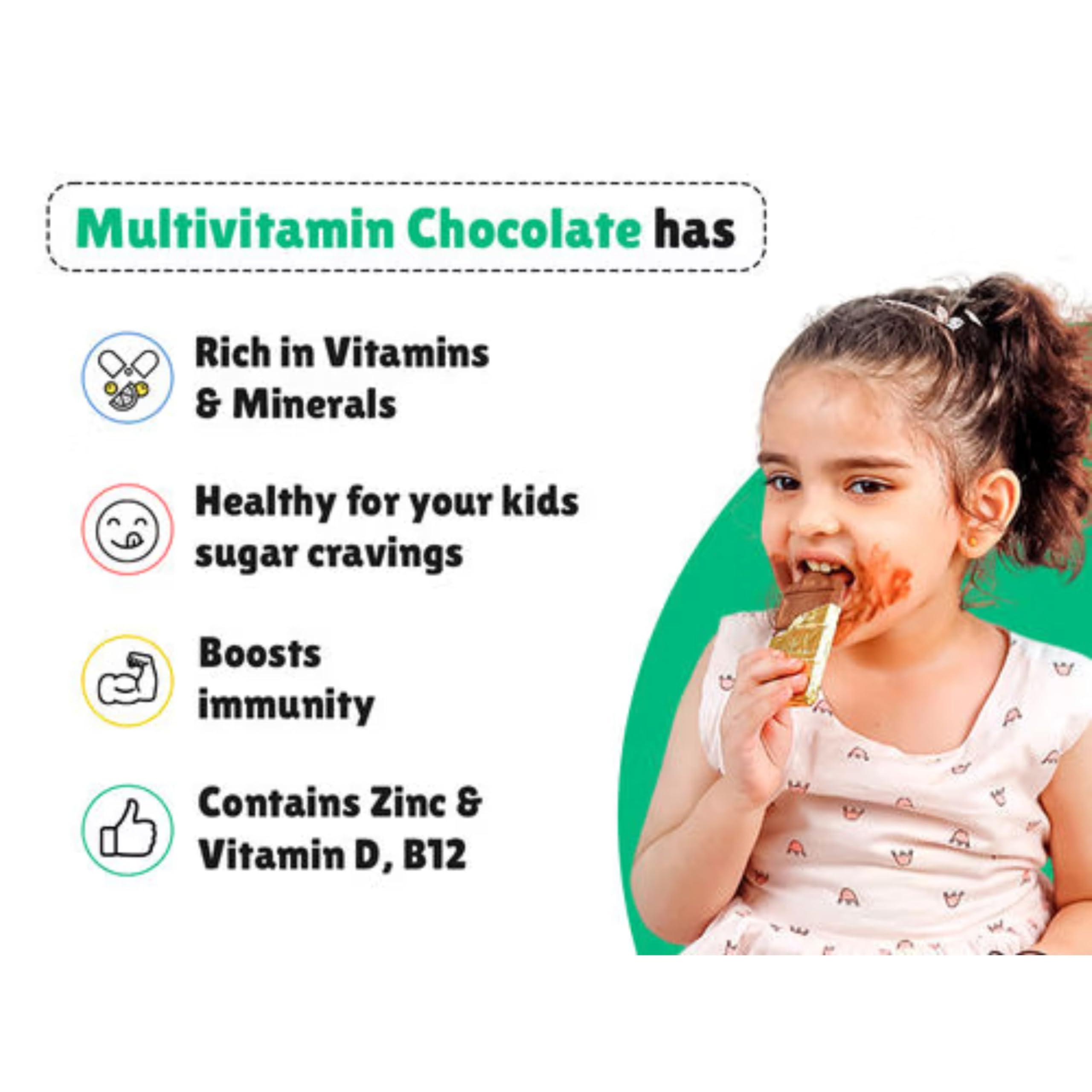 Little Joys Little Joys Multivitamin Chocolate (2+ Years)|30 Multivitamin Chocolates|Naturally Sweetened With Jaggery|With B12, D2, B9, E, Iron, & Zinc|With No White Sugar|Pack Of 2 - Chewable Gummies