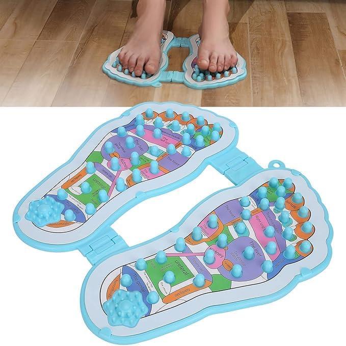 Gyanadh Gyanadh Acupressure Massager Foot Pad Mat Relaxation Reflexology Fatigue Pain Relieve Folding Spa Pressure Points Men Women Health Care Tool Leg Therapy [29x32x3 CM]