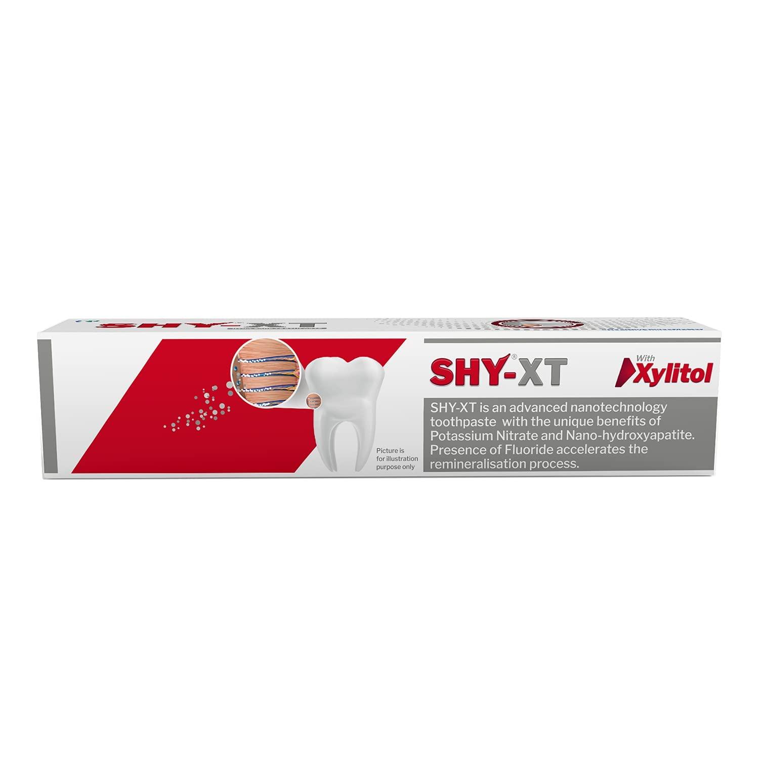 SHY-XT SHY-XT - Xtra Oral Care Toothpaste With Xylitol | Advanced Nano Technology Toothpaste With Unique Benefits | Vegan Friendly (Pack Of 2) 70G Each