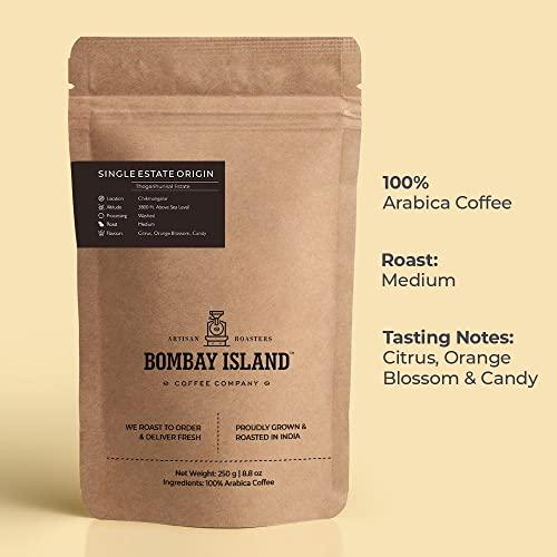 Bombay Island Coffee Company Bombay Island Coffee Thogarihunkal Estate | Medium Roast | Freshly Roasted 100% Arabica | 250 Gm | South Indian Filter Grind