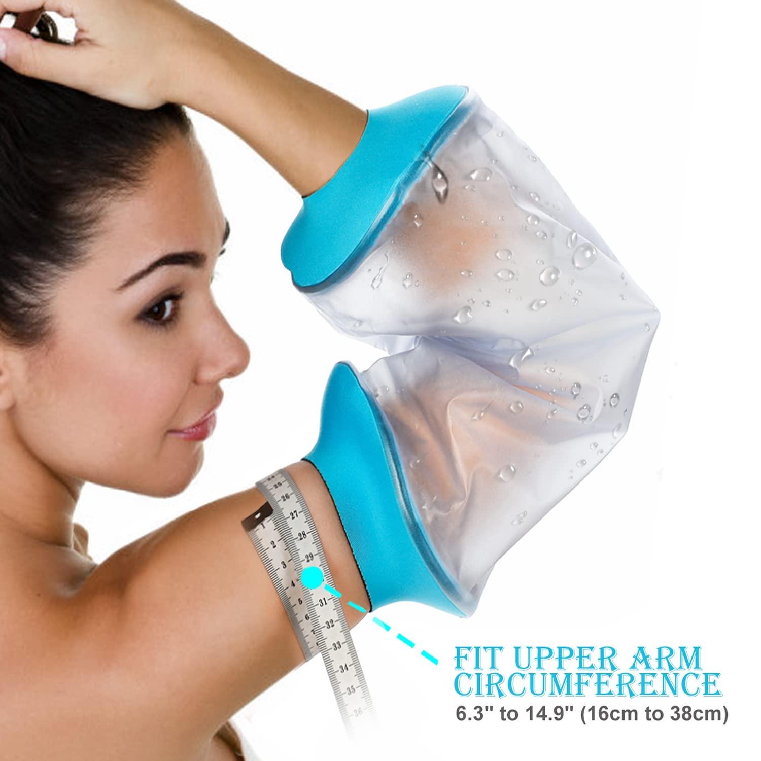 sunby PICC Line Shower Cover Waterproof IV & PICC Line Sleeve Protetcor for Chemotherapy Treatment, Broken Wound Elbow Reusable picc line Covers for Upper Arm Sleeve Protector for Bath