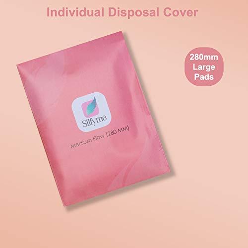 Silfyme Silfyme® Organic Biodegradable Sanitary Pads Made of 100% Organic cotton & Bamboo Fibre - Rash-Free | Plastic Free | Paraben Free | Toxin Free | Chlorine Free - Pack of 30 (All Medium Flow)