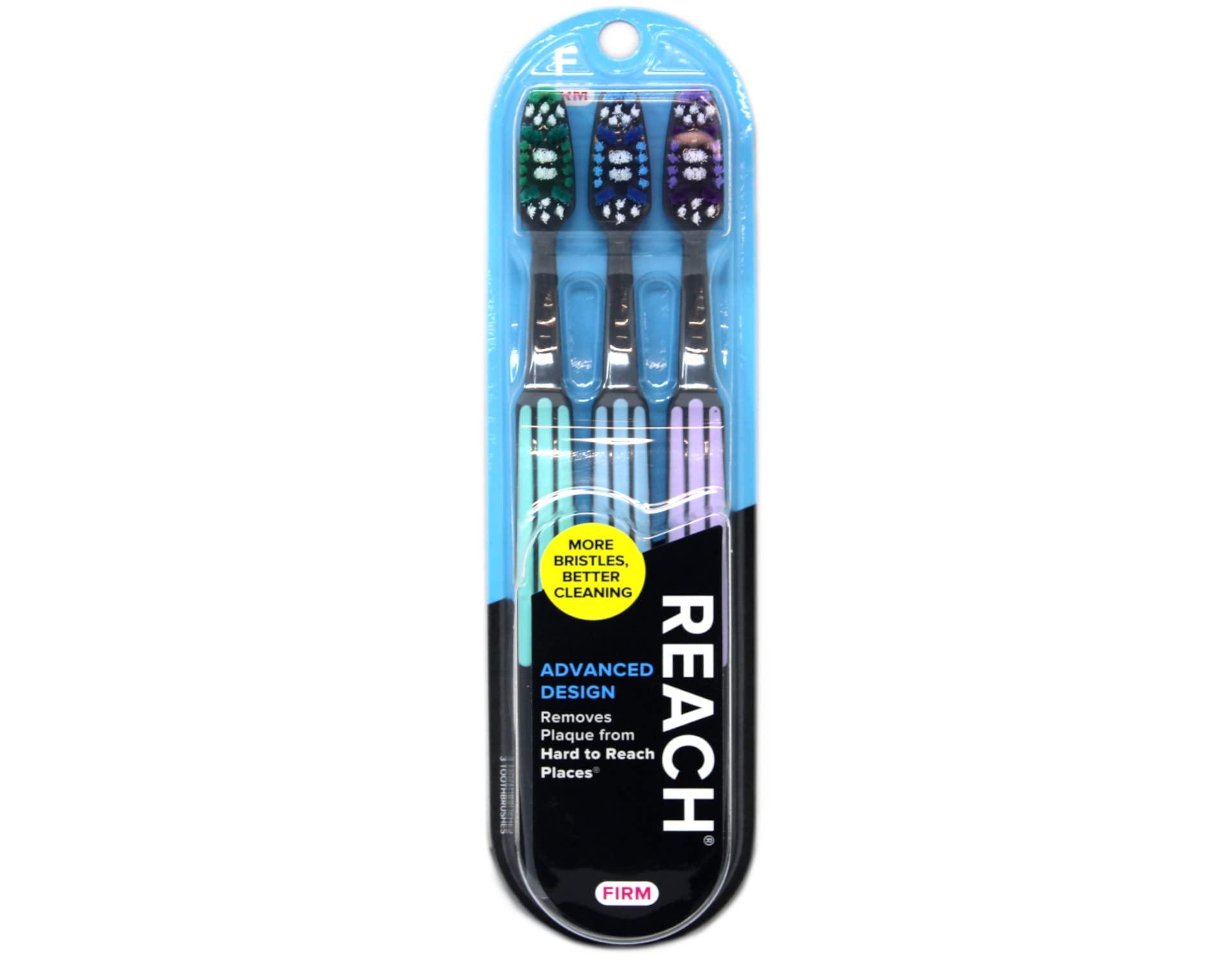 Reach Reach Advanced Design Firm Toothbrushes, Colors May Vary, 3 Count (Pack of 2) Total 6 Toothbrushes