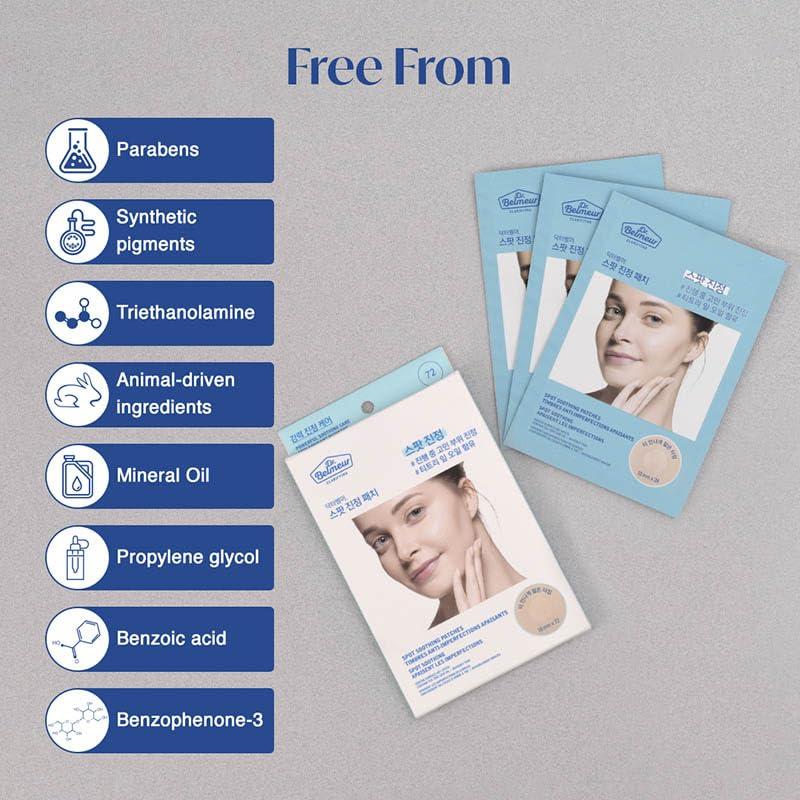 The Face Shop The Face Shop Dr.Belmeur Derma Acne Patches, 72 Hydrocolloid Waterproof Patches | For Active Surface Acne | Absorbs Pimple Overnight | For All Skin Types