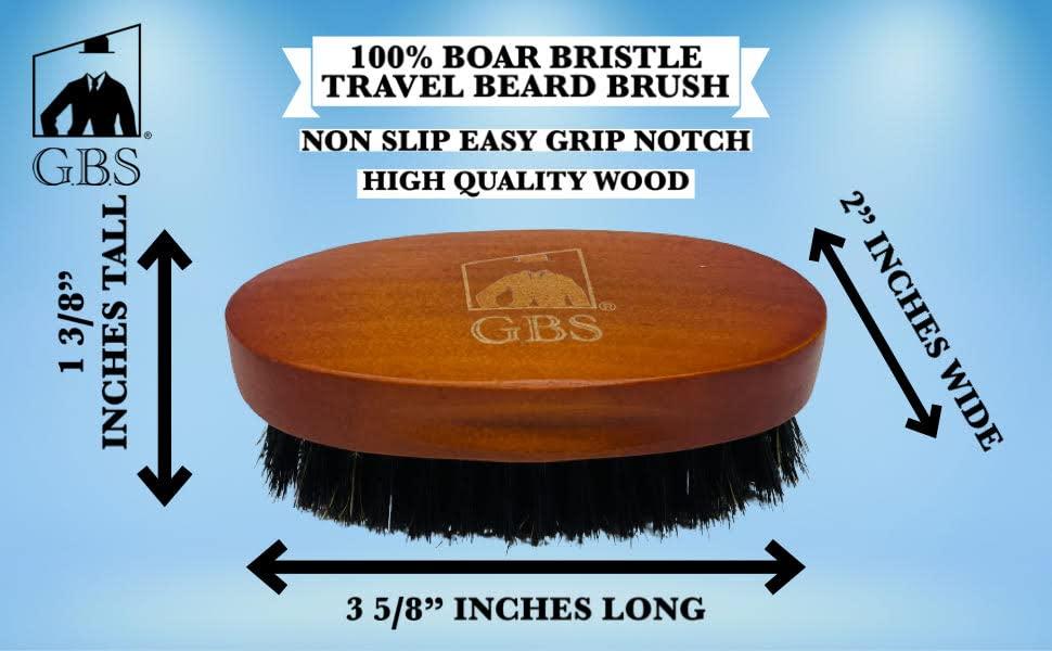 G.B.S G.B.S Men Beard & Mustache Brush 100% boar bristle wooden handle brush for Perfect Grooming and Soften Your Facial Hair Professional Premium beard brush for super-stylish beard, Adds Shine & Softness