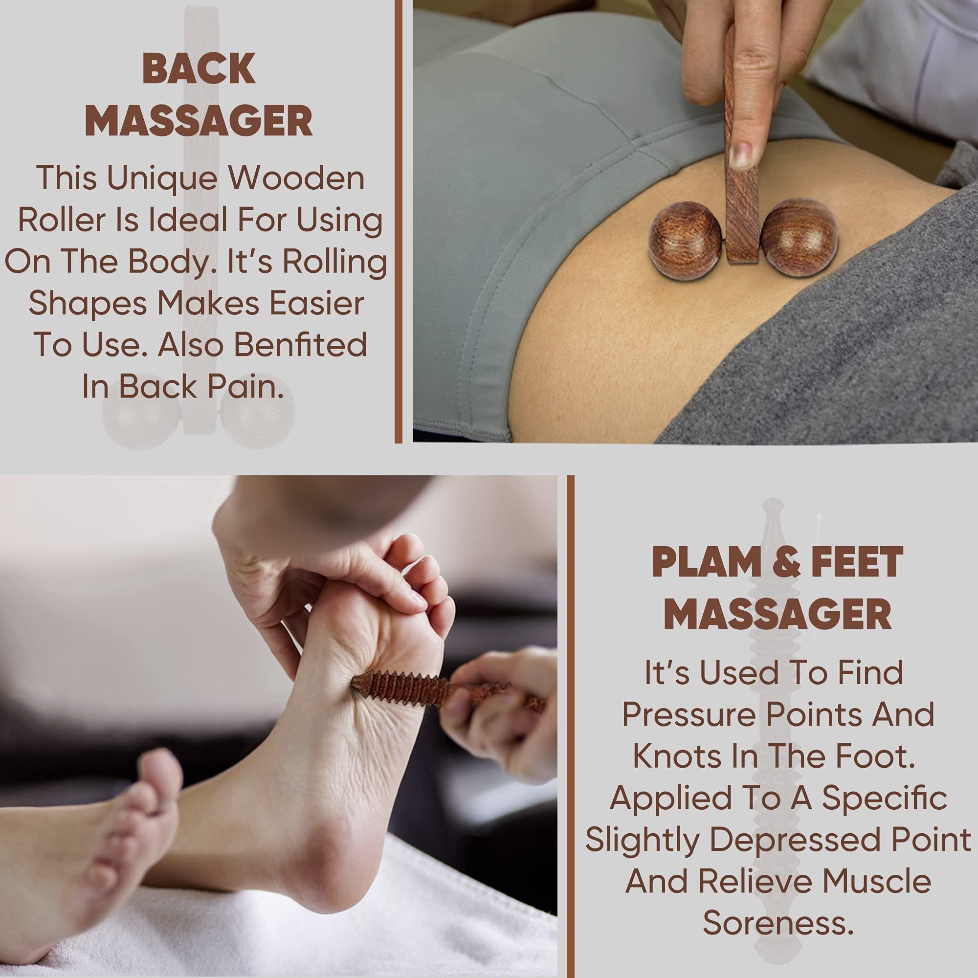 karigar creations Karigar Creations Wooden Acupressure Tool Set For Full Body Pain And Stress Relief Pack of 6 Natural Brown