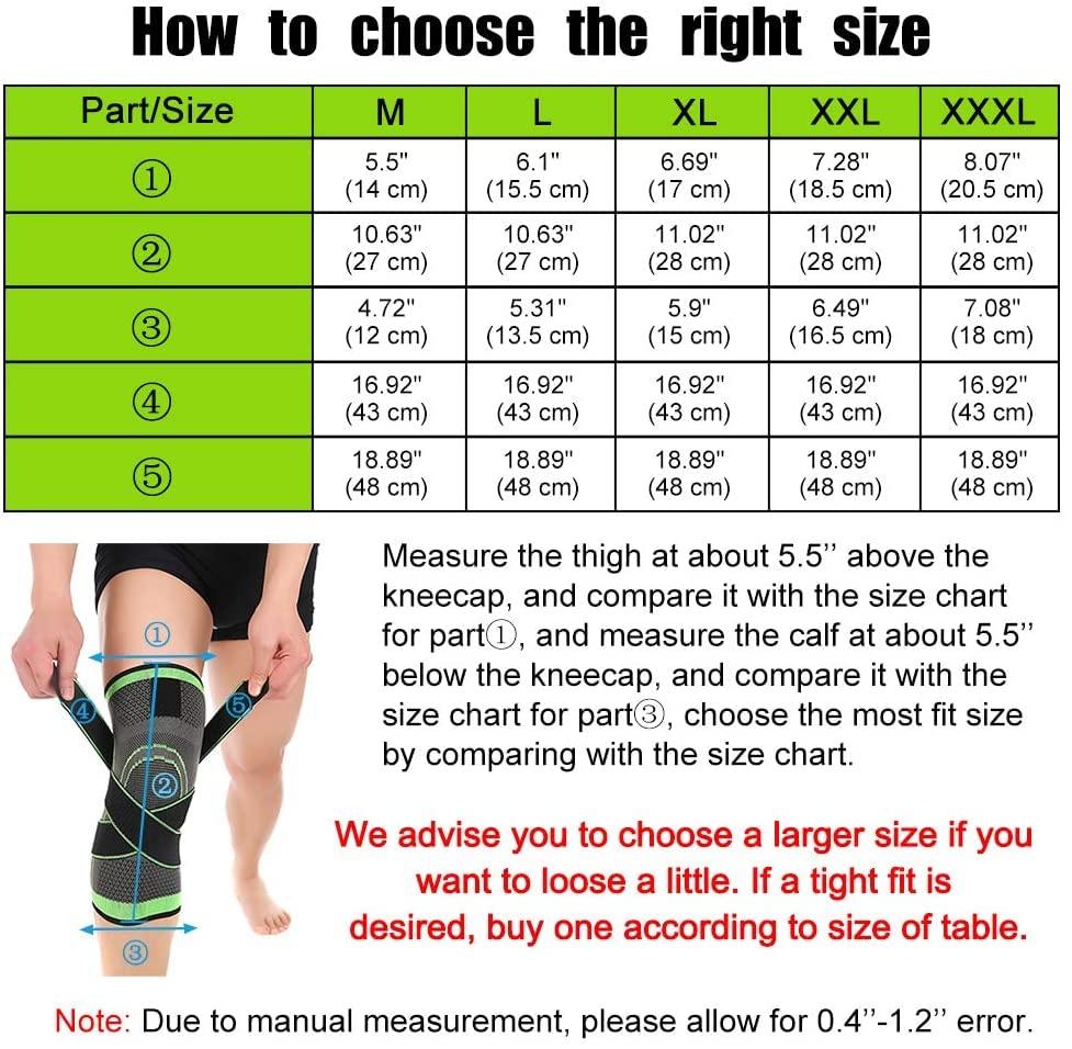 ASOONYUM HipStone Knee Sleeve, Compression Fit Support -for Joint Pain and Arthritis Relief, Improved Circulation Compression - Wear Anywhere - Single (XXXL)