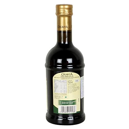 COLAVITA Colavita Mediterranean Extra Virgin Olive Oil (750ml) | Imported from Italy | Premium Olive Oil for Cooking, Dips and Marinades | Cold Pressed Oil from Superior Whole Olives | Timeless Bottle