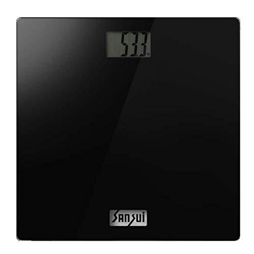 Sansui Sansui Digital Personal Human Body Weighing Scale, Bathroom Weight Machine with Large LCD Display, 150 kg (Black)