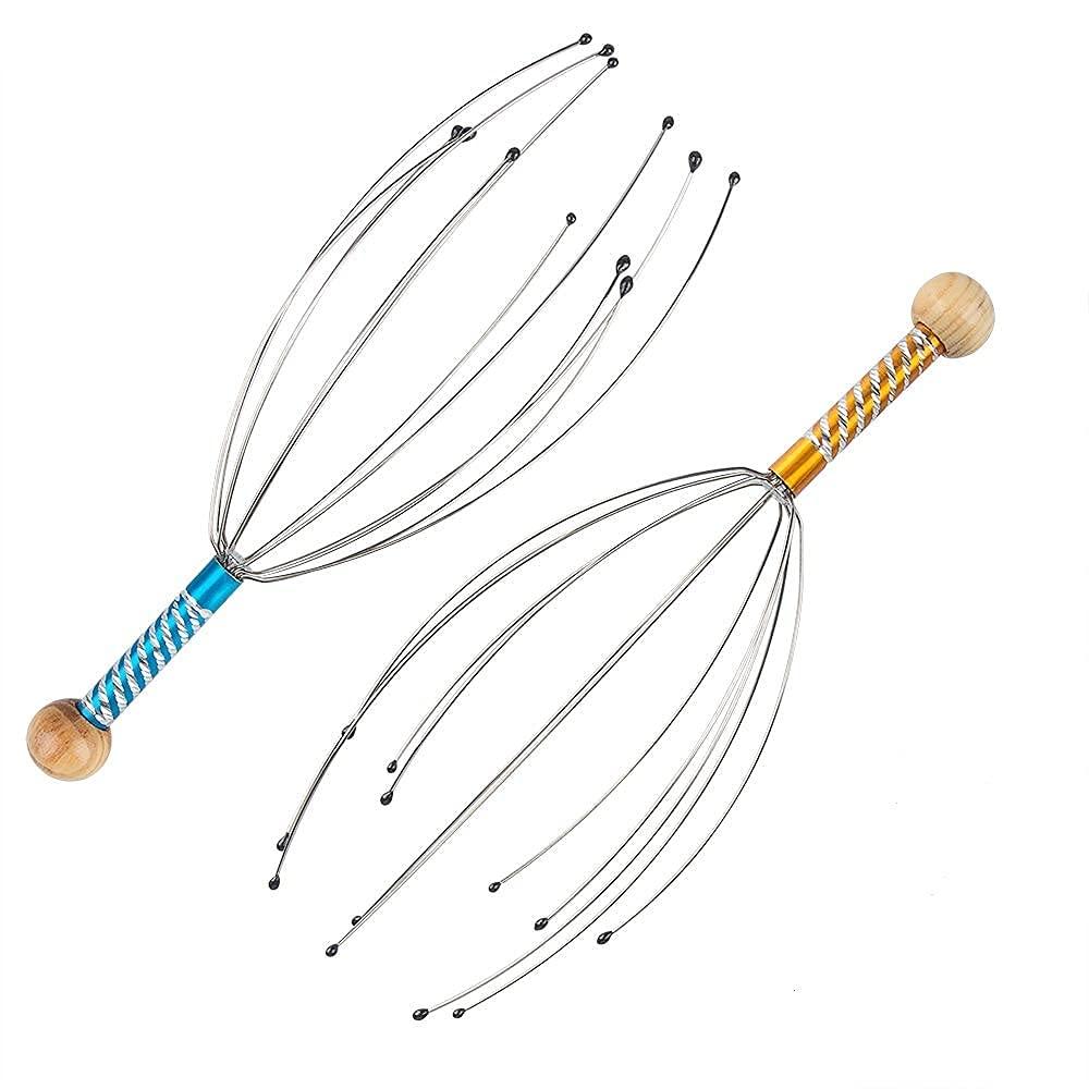 Handmade Heavenly Handmade Heavenly Bokoma Hand Held Scalp Head Massager Pain Relief- Set Of 2