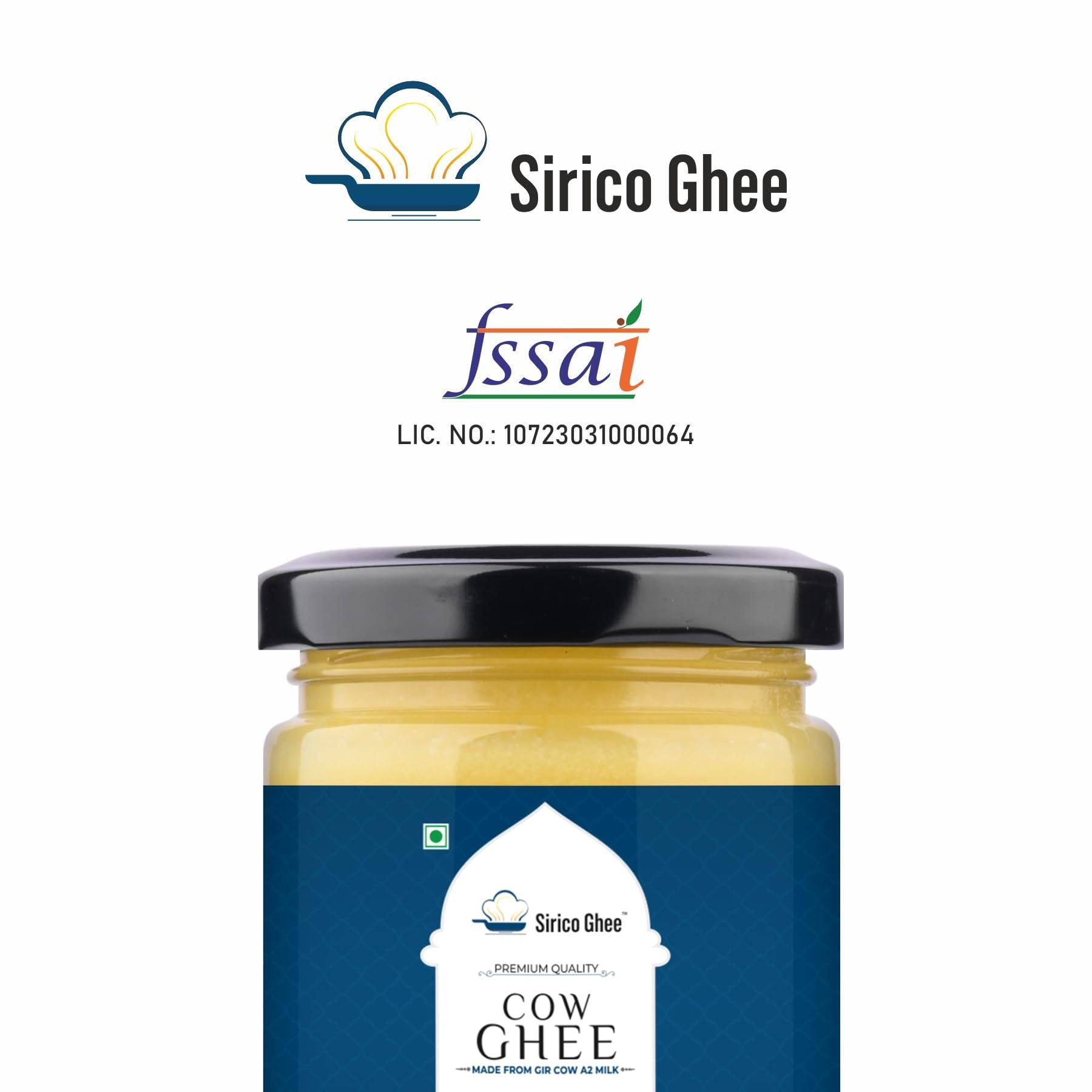 SIRICO GHEE Sirico Authentic A2 Desi Cow Ghee | Pure, Bilona, Gir Cow Ghee - Nutritious, and Delicious | Bilona cow ghee A2 | Desi ghee. (100 ML)