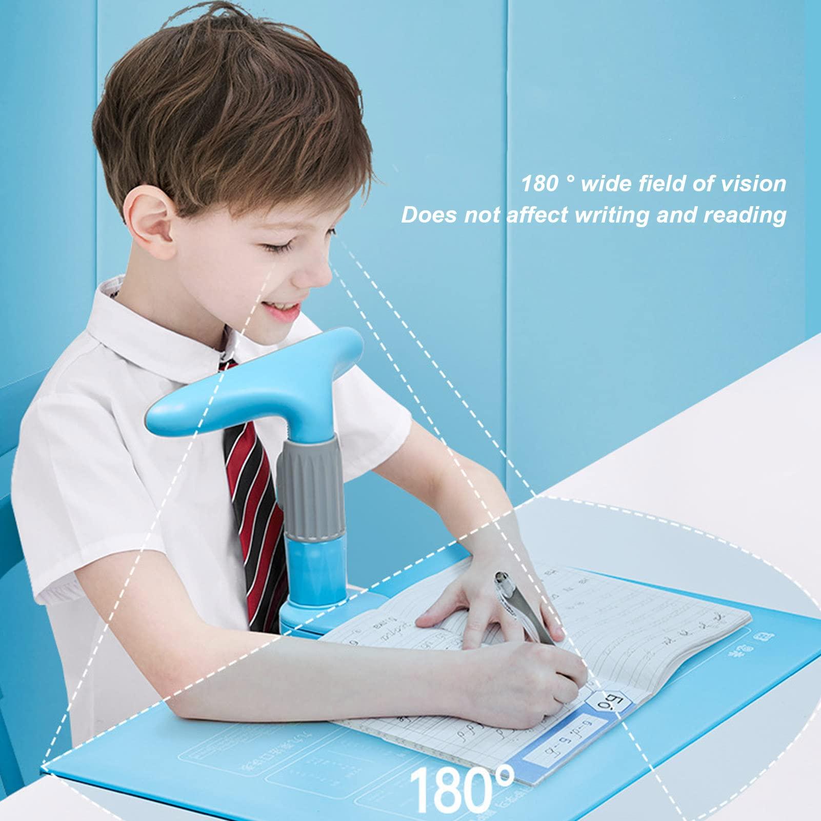 UBERSWEET UBERSWEET Adjustable sitting posture corrector improves posture writing 180 wide view sitting posture protector for school