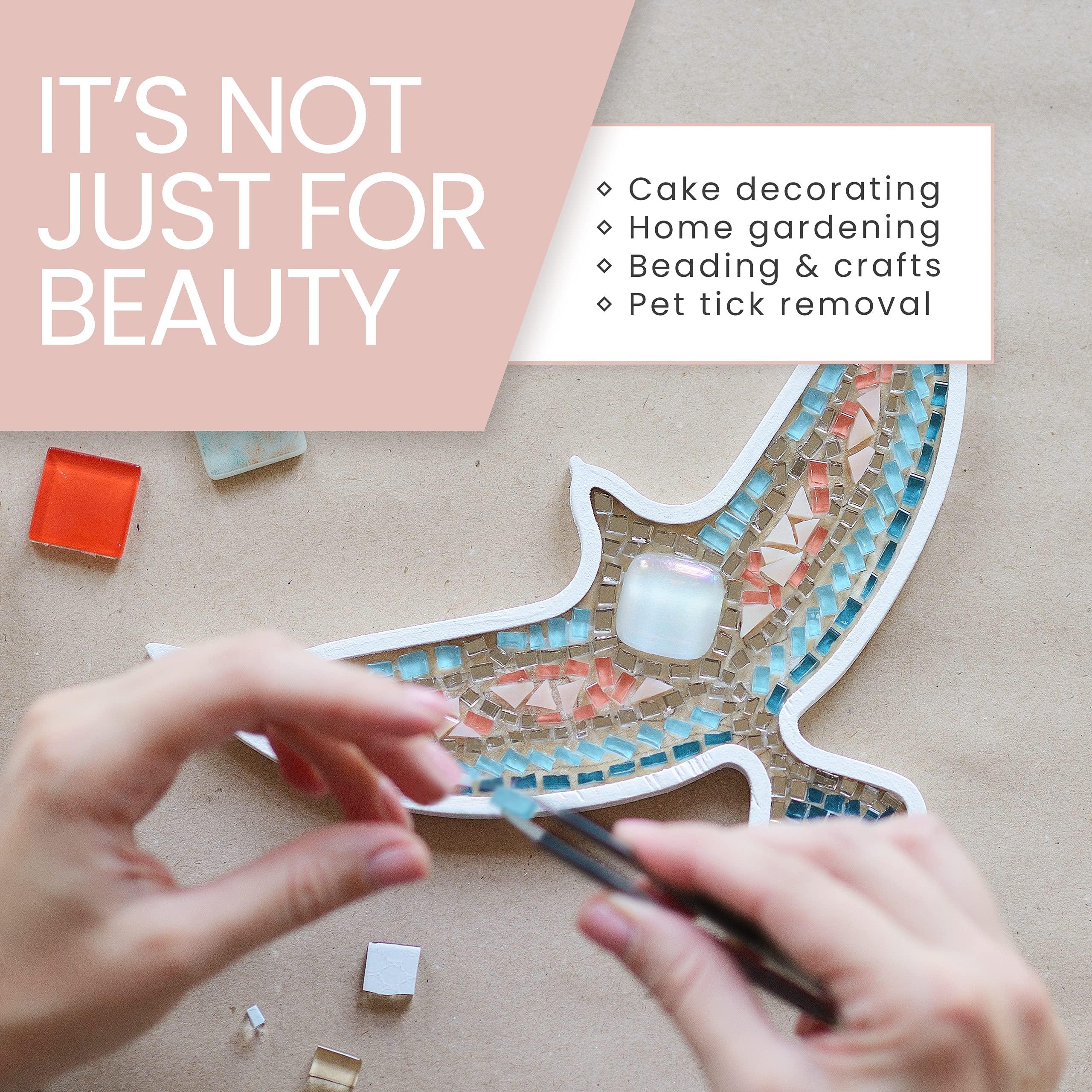 Tweezer Guru Tweezers Set 5-piece - Tweezer Guru Stainless Steel Slant Tip and Pointed Eyebrow Tweezer Set - Great Precision for Facial Hair, Ingrown Hair, Splinter, Blackhead and Tick Remover (Black)