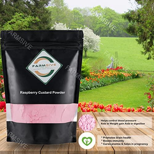 Farmsive Farmsive Raspberry Custard Powder, Eggless, Raspberry Flavoured, Without Sugar, 900 g