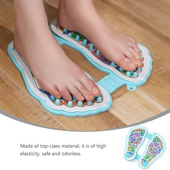 Gyanadh Gyanadh Acupressure Massager Foot Pad Mat Relaxation Reflexology Fatigue Pain Relieve Folding Spa Pressure Points Men Women Health Care Tool Leg Therapy [29x32x3 CM]