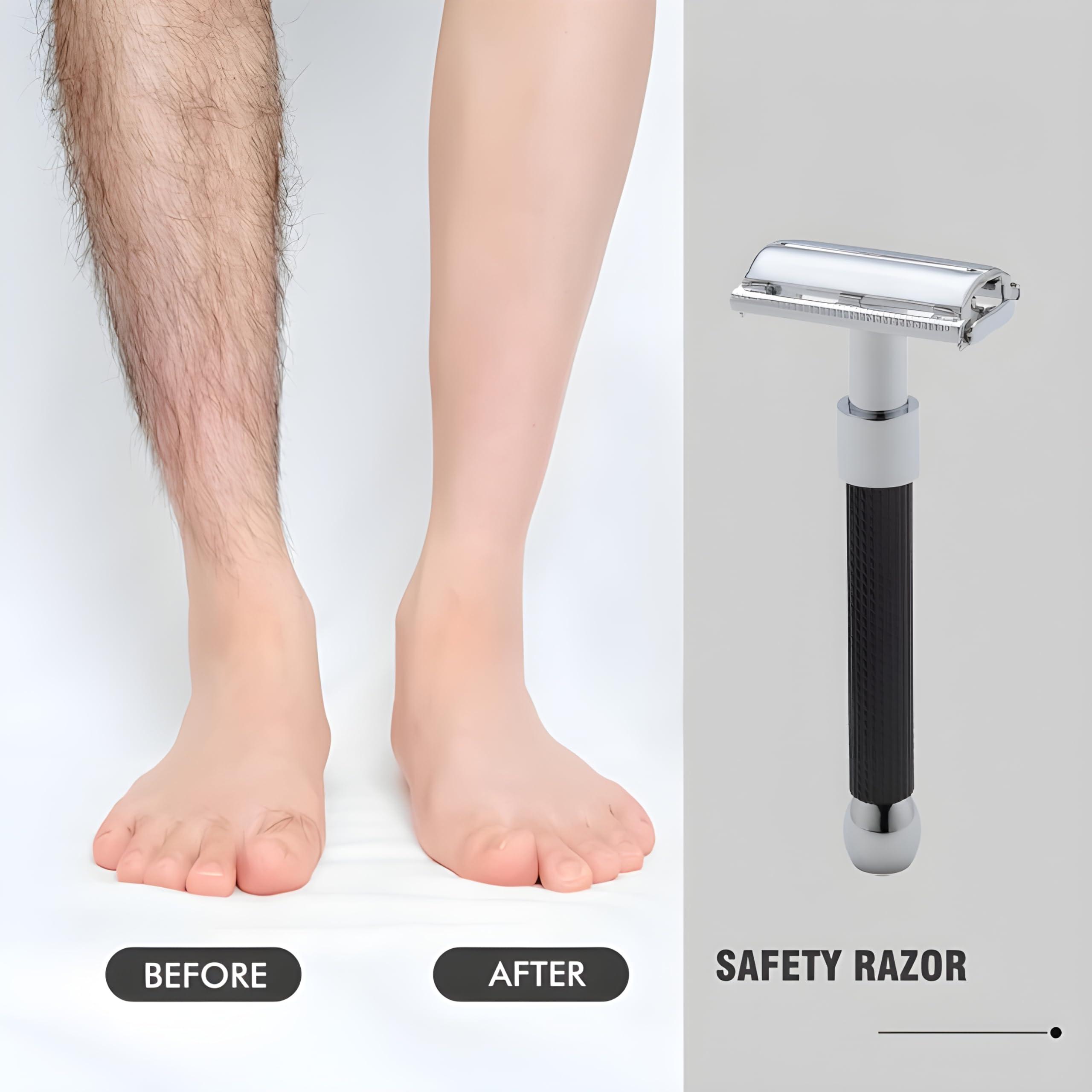 Pristine Pristine Shaving Double Edge Butterfly Safety Razor b 005 (Black-chrome) (Black)