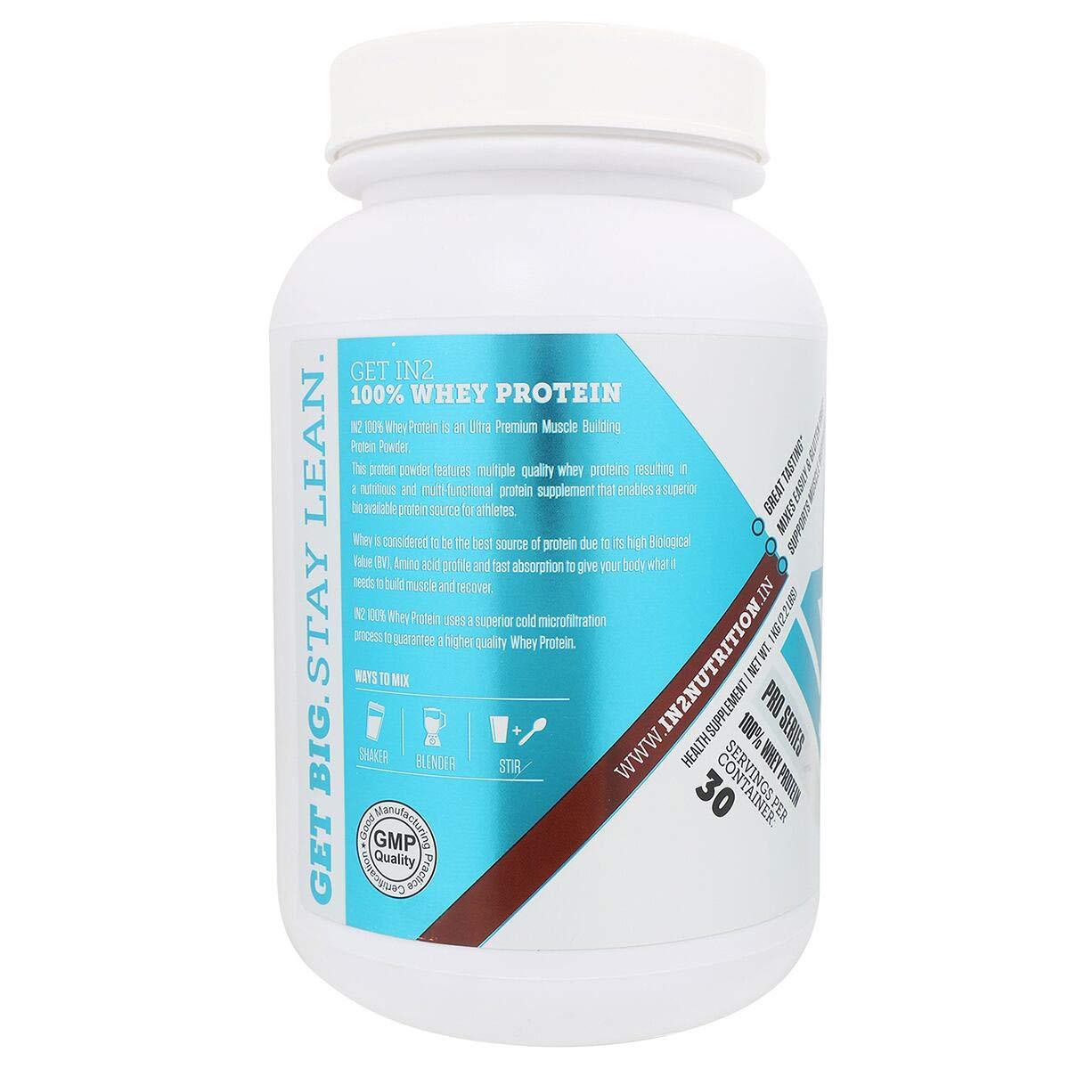 IN2 IN2 100% Whey Protein (1 kg (Pack of 1), Chocolate)