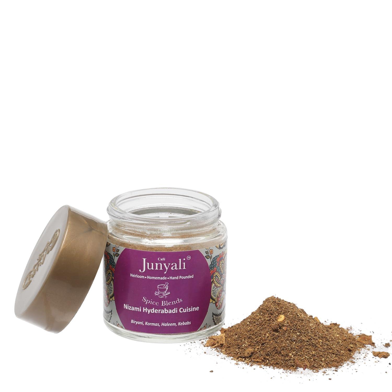 Cafe Junyali Cafe Junyali Nizami Spice Blend - (50g) Homemade Royal Household Spice Blends for Biryani, Kormas, Haleem, Kebabs - Pure Natural Organic & Hand-Pounded
