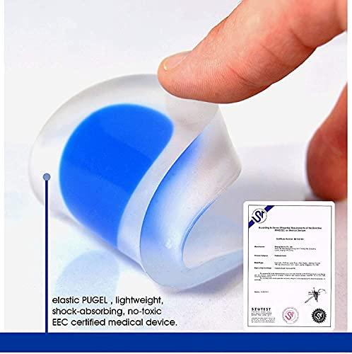 Rishaw 3 Pair Gel Heel Cups Plantar Fasciitis Inserts - Silicone Gel Heel Pads for Heel Pain, Bone Spur & Achilles Pain, Gel Heel Cushions and Cups, Pad & Shock Absorbing Support