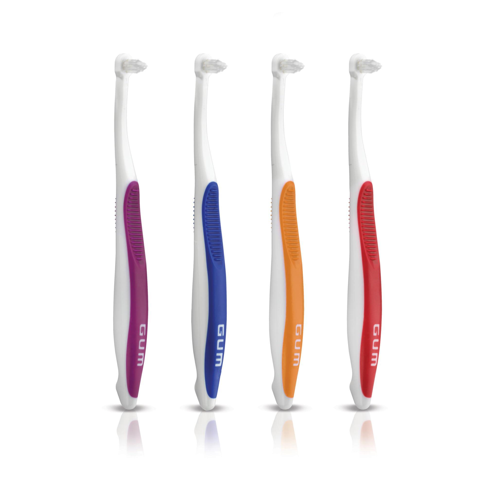 Gum GUM End-Tuft Toothbrush for Hard-to-Reach Areas, Soft Bristles (Pack of 6) : 6 Brushes