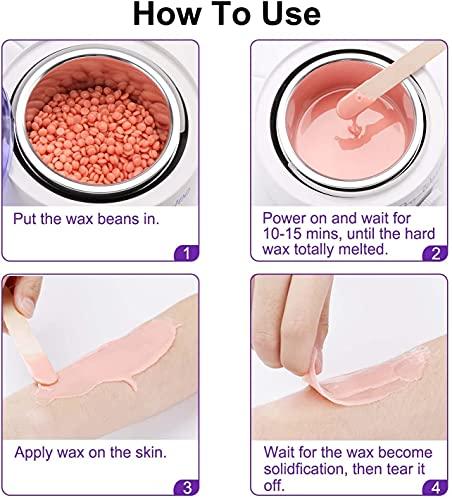 G-KARUNA G-KARUNA Portable Electric Wax Warmer for Hair Removal - Wax Machine for Hair Removal Wax Pot with Nonstick Coating for Eyebrow, leg, Body Waxing Kit for Women and Men | Multi Color