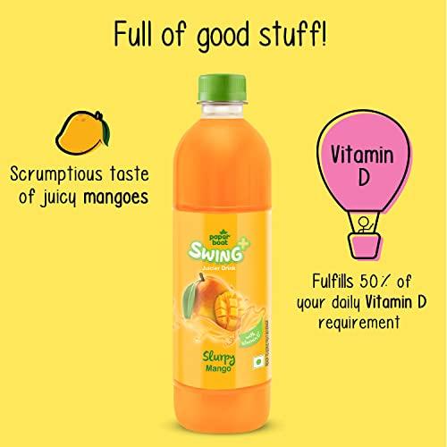 Paper Boat Paperboat Swing Slurpy Mango Juice with Vitamin D, 600 ml Each - Pack of 6