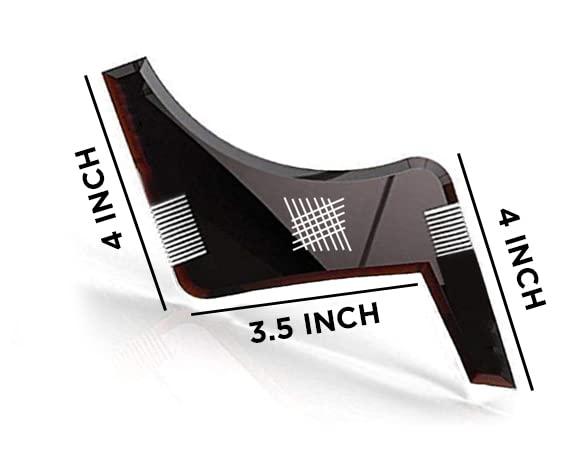 AASA AASA Beard Grooming and Trimming Comb Beard Styling Accessories for Saloon Use for Men and Boys Black Pack of 1 (Z-Shape Beard Comb Black)