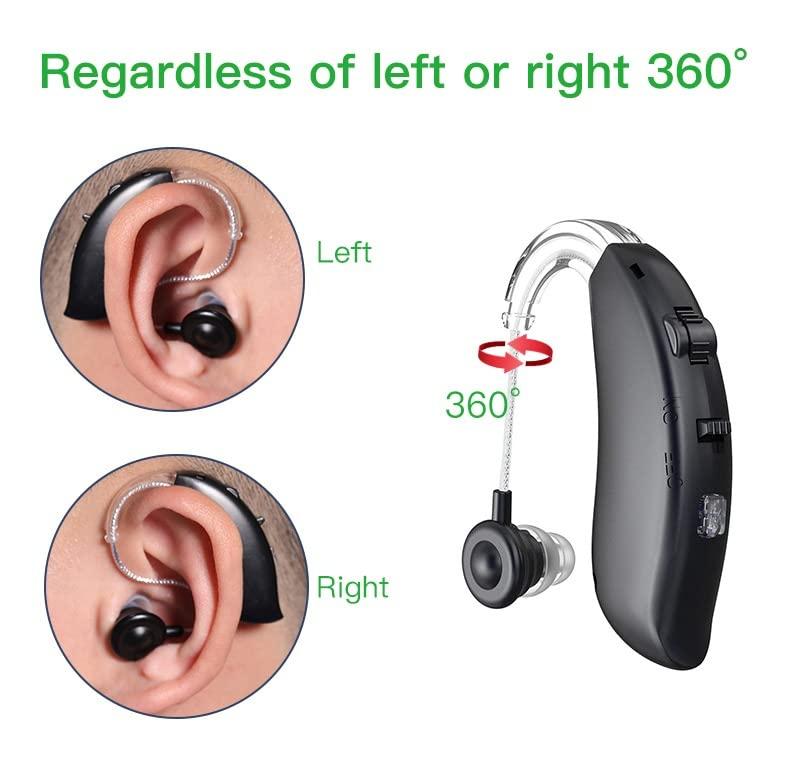 HP SOUND PLUS HP SOUND PLUS Hearing Aid/Rechargeable Sound Amplifier/Sound Enhancement Device/Editional Feature of Bluetooth Connection HP 106BT BLACK For Moderate Hearing Loss