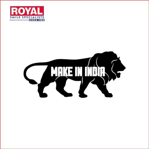 ROYAL SMILE SPECIALISTS Royal Spring Black Toothbrush with Medium Soft Bristles | Hang Card Pack of 12 for Big Families | Manual Toothbrush with Compact Brush Head & Firm Handle for Deep Cleaning (Pack of 12)